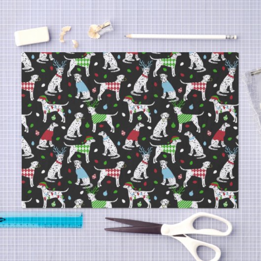 kerstkrant Dalmatian Tissue Paper Tissuepapier (Craft)