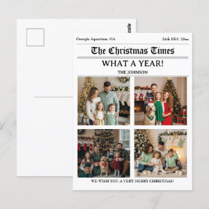 Kerstkrant Familie Nieuwsbrief Foto Briefkaart