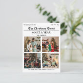 Kerstkrant Familie Nieuwsbrief Foto Briefkaart (Staand voorkant)