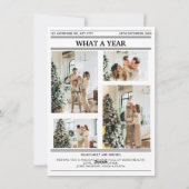 Kerstkrant Foto Wat een jaar Feestdagenkaart (Achterkant)