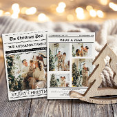 Kerstkrant Foto Wat een jaar Feestdagenkaart