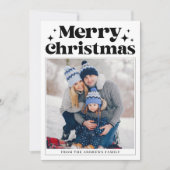 Kerstkrant Jaar in Review Familiefoto Feestdagenkaart (Voorkant)