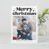 Kerstkrant Jaar in Review Familiefoto Feestdagenkaart (Staand voorkant)