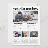 Kerstkrant Jaar in Review Familiefoto Feestdagenkaart (Achterkant)
