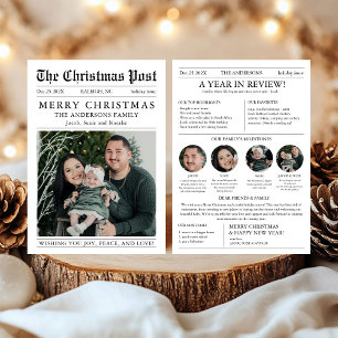 Kerstkrant Jaaroverzicht Foto Feestdagenkaart