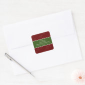 kerstkrantenhandwerk voor zeep Branding Vierkante Sticker (Envelop)