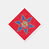 Kerstkring van Bomen Servet (Hoek)