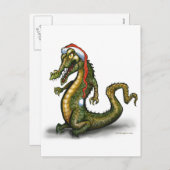 kerstkrokodil feestdagenkaart (Voorkant / Achterkant)