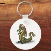kerstkrokodil sleutelhanger (Voorkant)