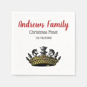 kerstkroon met kaasdop servet