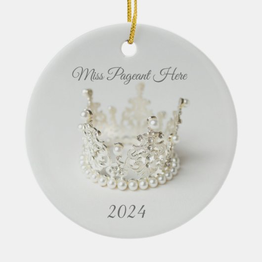 Kerstkroonornament Keramisch Ornament (Voorkant)