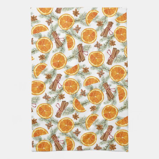 Kerstkruid Orange Kaneel en Anijs Theedoek (Verticaal)