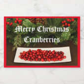 Kerstkruiden Etiket (Enkel label)