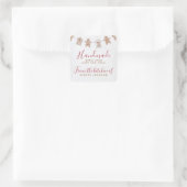 KERSTKRUIDKOEK Rood Handgemaakt Met Liefde Vierkante Sticker (Tas)