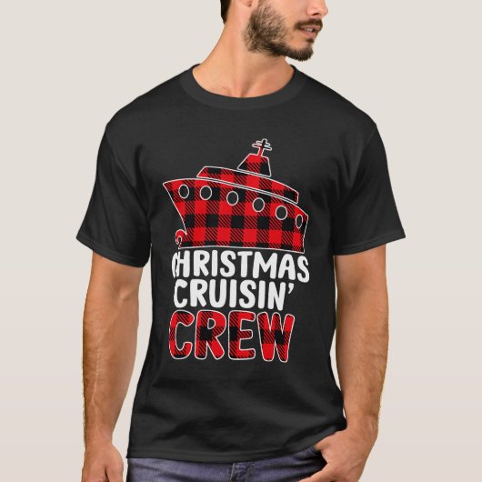 Kerstkruiperige crèche met cruise Matching Family  T-shirt (Voorkant)