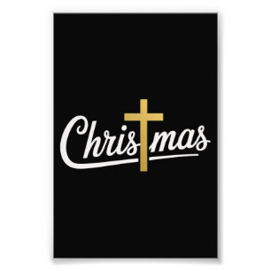 Kerstkruis Familie Matching Jezus Cadeau Idee Foto Afdruk