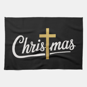 Kerstkruis Familie Matching Jezus Cadeau Idee Theedoek