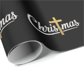 Kerstkruis Familie Matching Jezus Gift Idee Cadeaupapier (Rol Hoek)