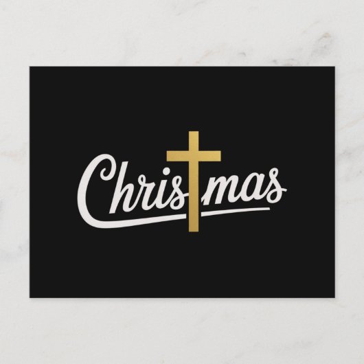 Kerstkruis Familie Matching Jezus Gift Idee Feestdagenkaart (Voorkant)