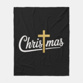 Kerstkruis Familie Matching Jezus Gift Idee Fleece Deken (Voorkant)