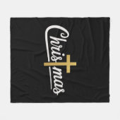Kerstkruis Familie Matching Jezus Gift Idee Fleece Deken (Voorkant (Horizontaal))