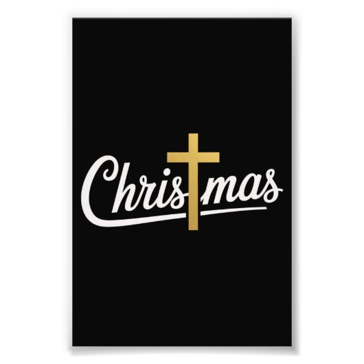 Kerstkruis Familie Matching Jezus Gift Idee Foto Afdruk (Voorkant)