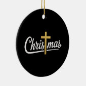 Kerstkruis Familie Matching Jezus Gift Idee Keramisch Ornament (Rechts)