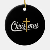 Kerstkruis Familie Matching Jezus Gift Idee Keramisch Ornament (Voorkant)