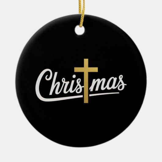 Kerstkruis Familie Matching Jezus Gift Idee Keramisch Ornament (Voorkant)