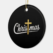 Kerstkruis Familie Matching Jezus Gift Idee Keramisch Ornament (Links)