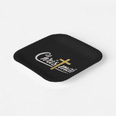 Kerstkruis Familie Matching Jezus Gift Idee Papieren Bordje (Gebogen)