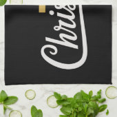 Kerstkruis Familie Matching Jezus Gift Idee Theedoek (Gevouwen)