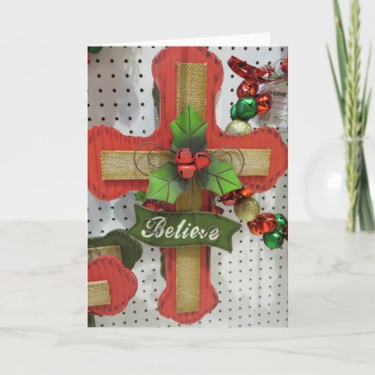Kerstkruis Feestdagen Kaart (Voorkant)