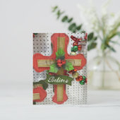 Kerstkruis Feestdagenkaart (Staand voorkant)