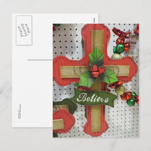 Kerstkruis Feestdagenkaart (Voorkant / Achterkant)