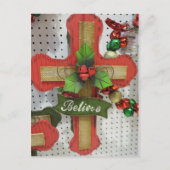 Kerstkruis Feestdagenkaart (Voorkant)