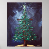 Kerstkruis (kerstboom) poster (Voorkant)