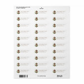 Kerstkruis retouradreslabels etiket (Full Sheet)