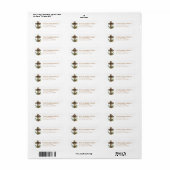 Kerstkruis retouradreslabels etiket (Full Sheet)