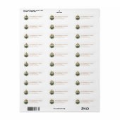 Kerstkruis retouradreslabels etiket (Full Sheet)