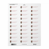 Kerstkruis retouradreslabels etiket (Full Sheet)