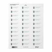 Kerstkruis retouradreslabels etiket (Full Sheet)