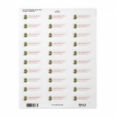 Kerstkruis retouradreslabels etiket (Full Sheet)