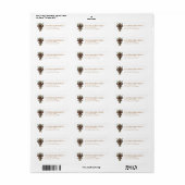 Kerstkruis retouradreslabels etiket (Full Sheet)