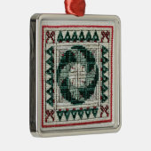 Kerstkruis-schildering Metalen Ornament (Rechts)