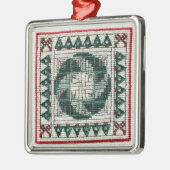 Kerstkruis-schildering Metalen Ornament (Links)