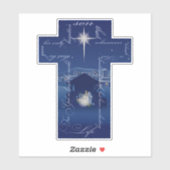 Kerstkruis Sticker (Vel)