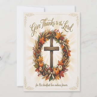 Kerstkruis Thanksgiving kaart