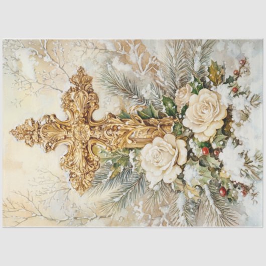 Kerstkruis Tissuepapier (Voorkant)