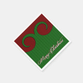 Kerstkrul rode en groene servetten (Hoek)